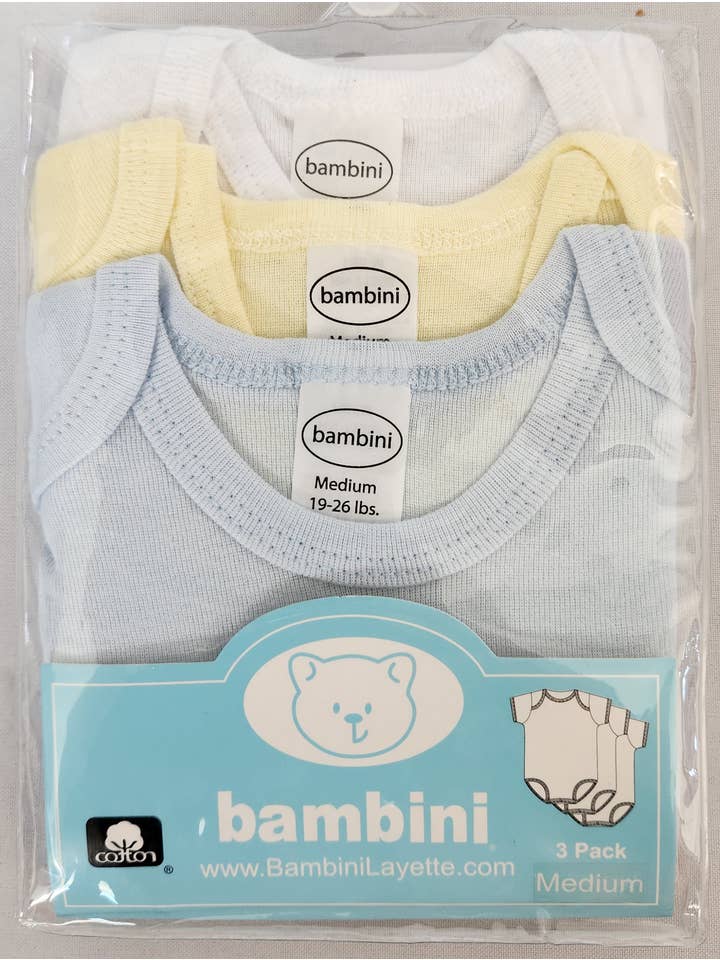 Bambini Infant Wear inc. - Wholesale Bodysuit (Non-Footed) - Baby - Bambini Pastel Boys- Short Sleeve Variety Pack2