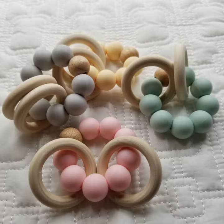 D & C TOYS - Wholesale Teether (Not Clip-On) - Baby - Silicone Beaded Rattle Teether Toy5