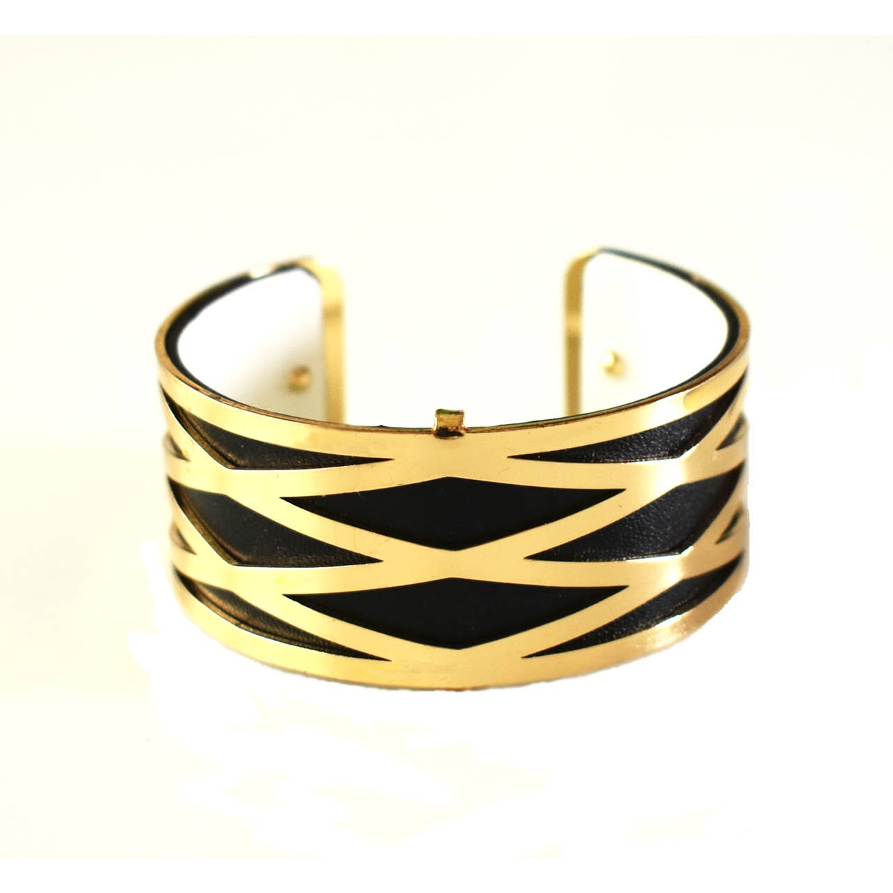 Laurent Scott Collection - Wholesale Cuff Bracelet - Interchangeable Cuff - Gold Diamond