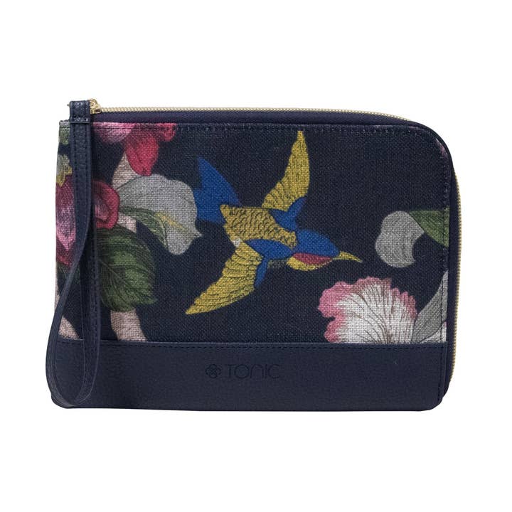 Duet Pouch Birdsong Indigo for wholesale by Tonic Australia