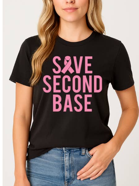 T-shirt graphique "Sauvez la deuxième base" pour la vente par Wildberry Waves