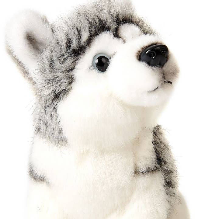 Uni Toys - Wholesale Stuffed/plush toy – Kids & baby - Husky Plushie, sitting - 12 cm (height) - cuddly/plush toy0