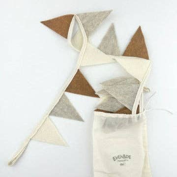 Bunting // cream, beige, chestnut for wholesale by Eventide Pennant Co.