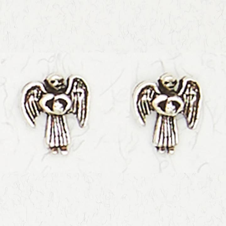 Sterling Silver Ear Studs - Angel for wholesale by Nirvana LLC