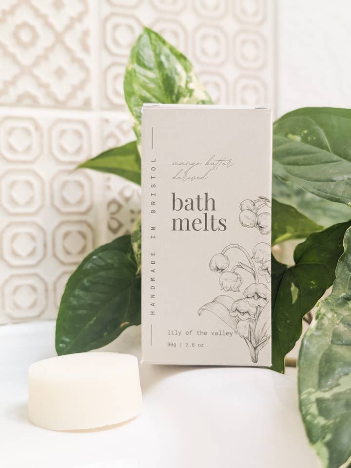 Lily of the Valley Mango Butter Bath Melts for wholesale by Banksia Botanicals