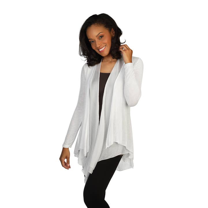 Skinnytees - Wholesale Cardigan - Women's - Silk and Knit Cardigan1