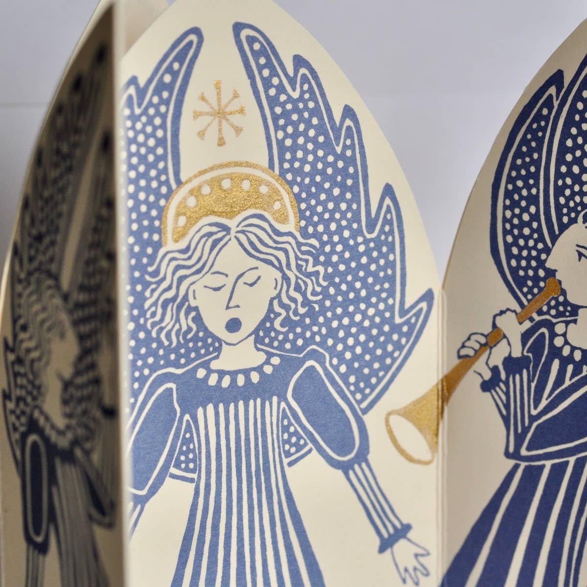 Cambridge Imprint - Wholesale Christmas Card - Extra Special Choir of Angels Triptych Card6