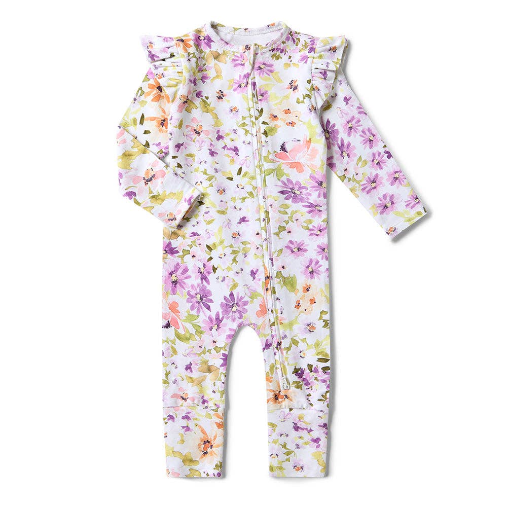 Snuggle Hunny - Wholesale Jumpsuit - Baby - Isla Organic Snugglesuit Convertible Romper with Frill1