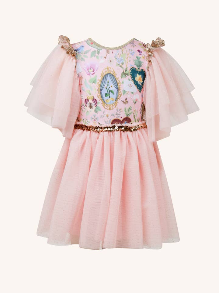'All my Hearts' Ornate Tutu Dress - Parfait Pink for wholesale on Faire5