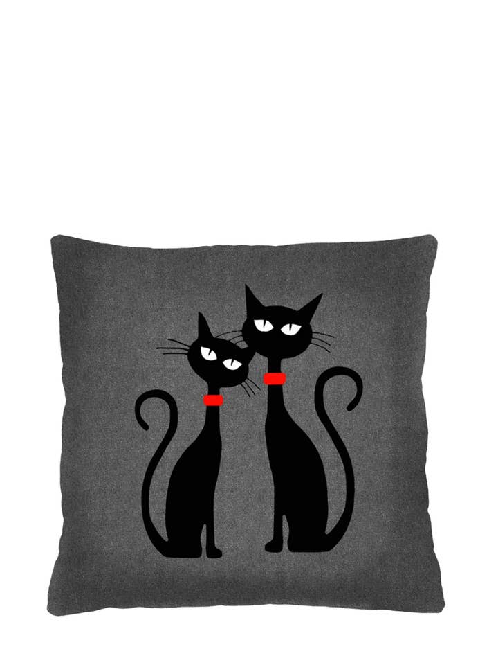 Coussin d'ameublement Black Cats Bertoni 40 x 40 cm pour la vente par IngrossoBertoni by INCI Srl