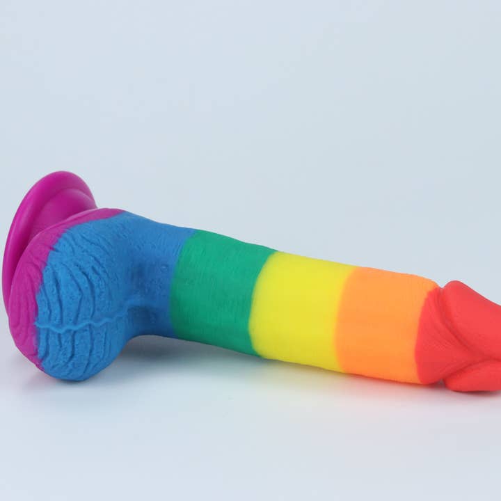 Voodoo - Wholesale Sex Toy - Get Lucky Rainbow Pride 7.5" Dildo