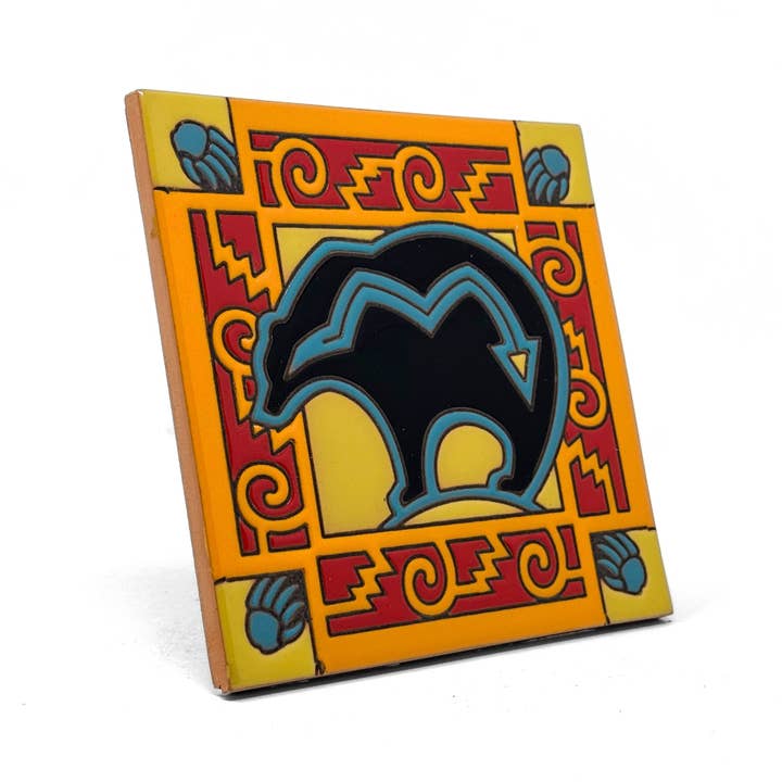 Earthtones Tile - Wholesale Trivet - Native American Bear with Arrow Tile (7135A)1