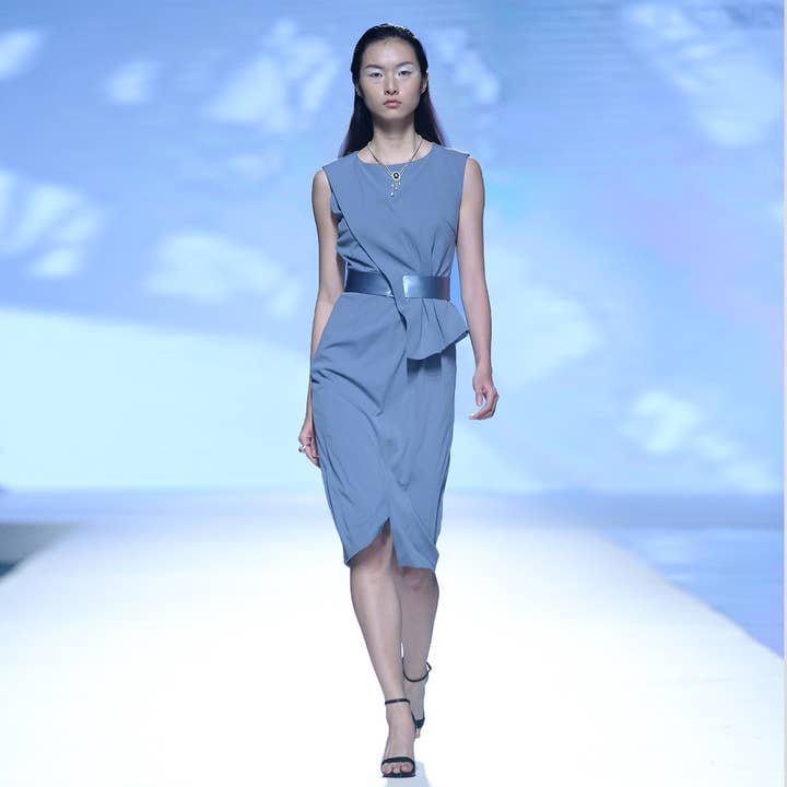 Smart and Joy - Wholesale Dress - Women's - Asymmetric peplum dress6