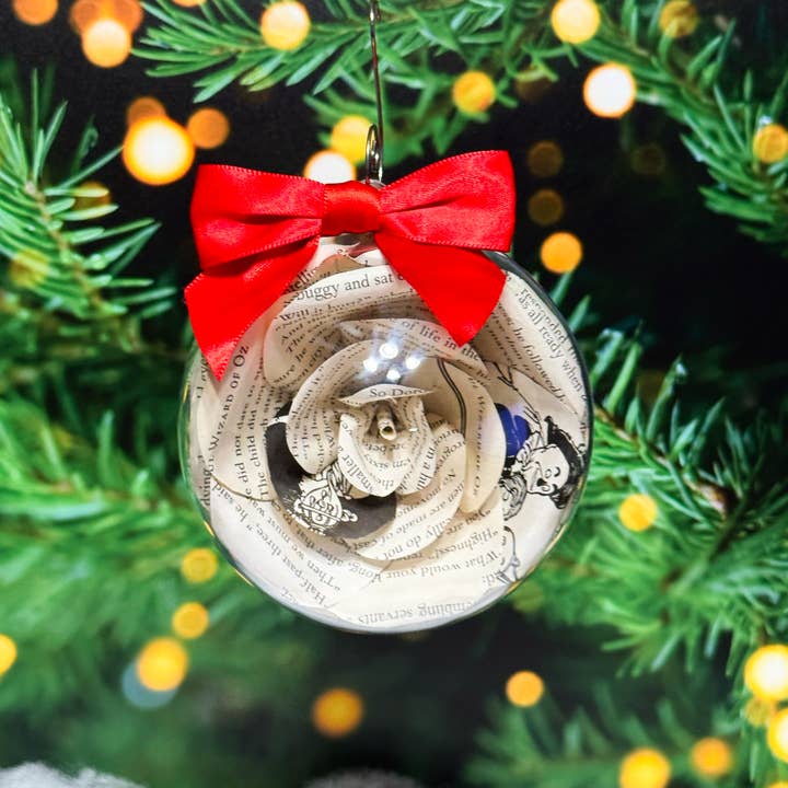 Literary Blooms - Wholesale Ornament - Wizard of Oz Book Rose Ornament – 2 Sizes Available1