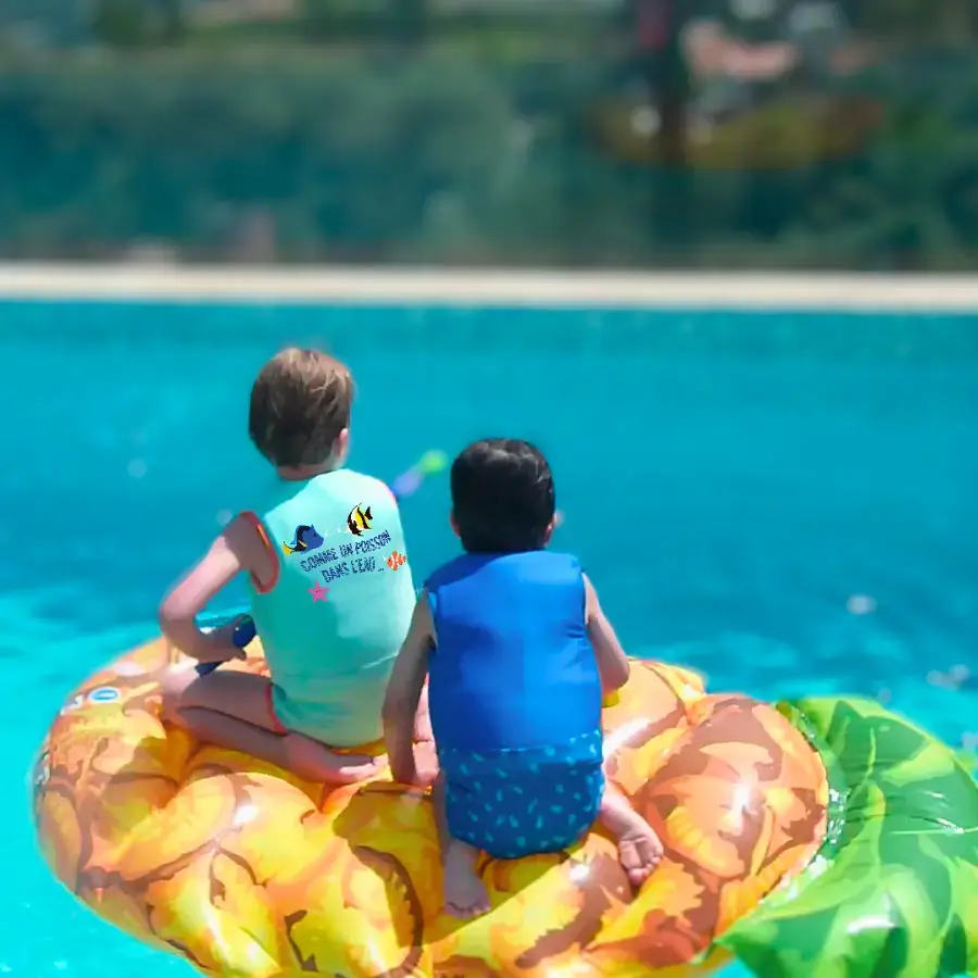 Plouf Safety Concept - Wholesale One Piece Swimsuit - Kids - Boy's Floating Swimsuit Fish: Safety & Awakening6