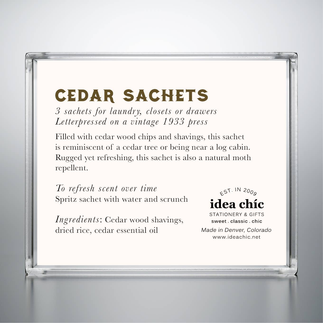 Idea Chic - Wholesale Sachet - Cedar Sachets1