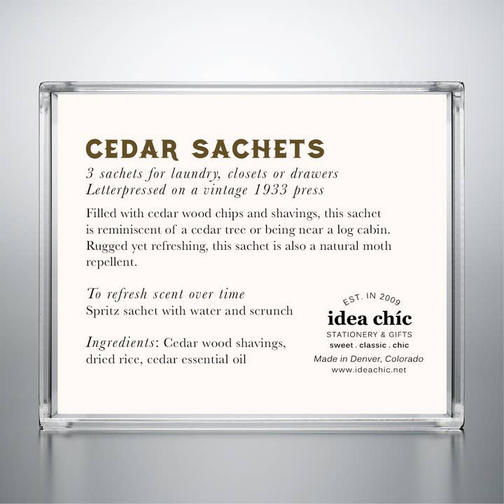 Idea Chic - Wholesale Sachet - Cedar Sachets1