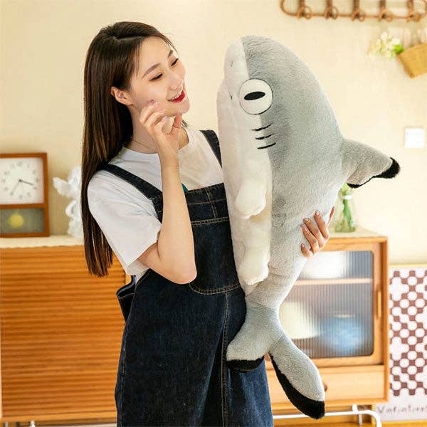 Showcase - Wholesale Bedding Pillow - Extra Long Animal Plush Toy 4.5ft Body Pillow - Shark Kitten9