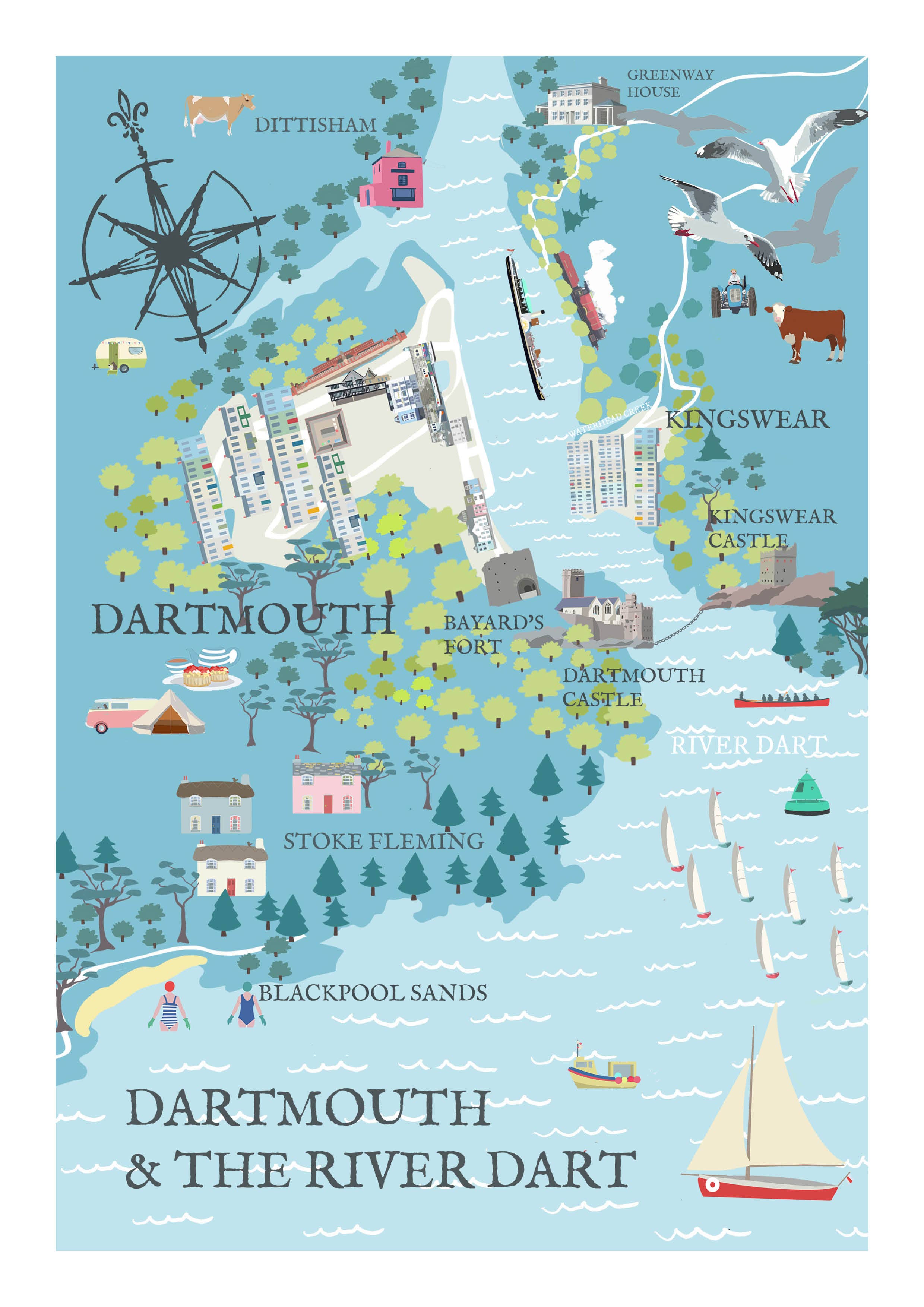 BETTY BOYNS MAPS - Vendita all'ingrosso Calamite - Magnete da Frigo con Mappa Illustrata43