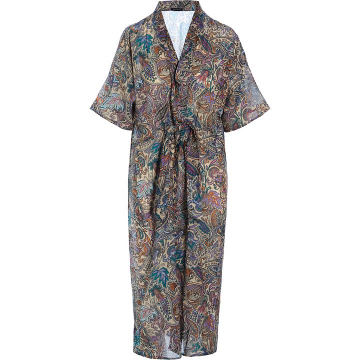 Caftan à motif cachemire antique pour la vente par Bella Ballou