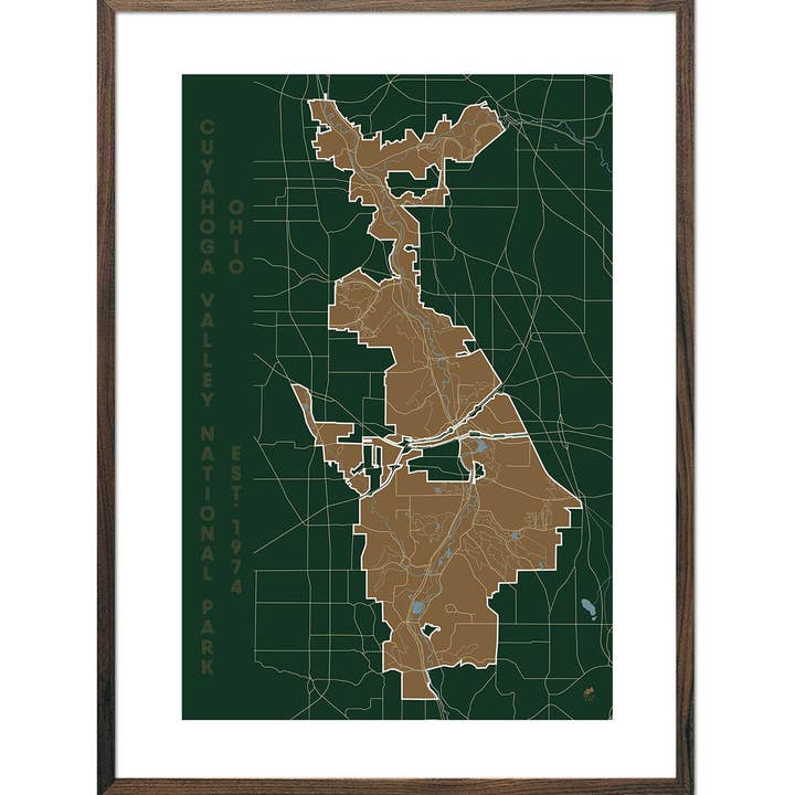 Cuyahoga Valley National Park Map for wholesale by Muir Way