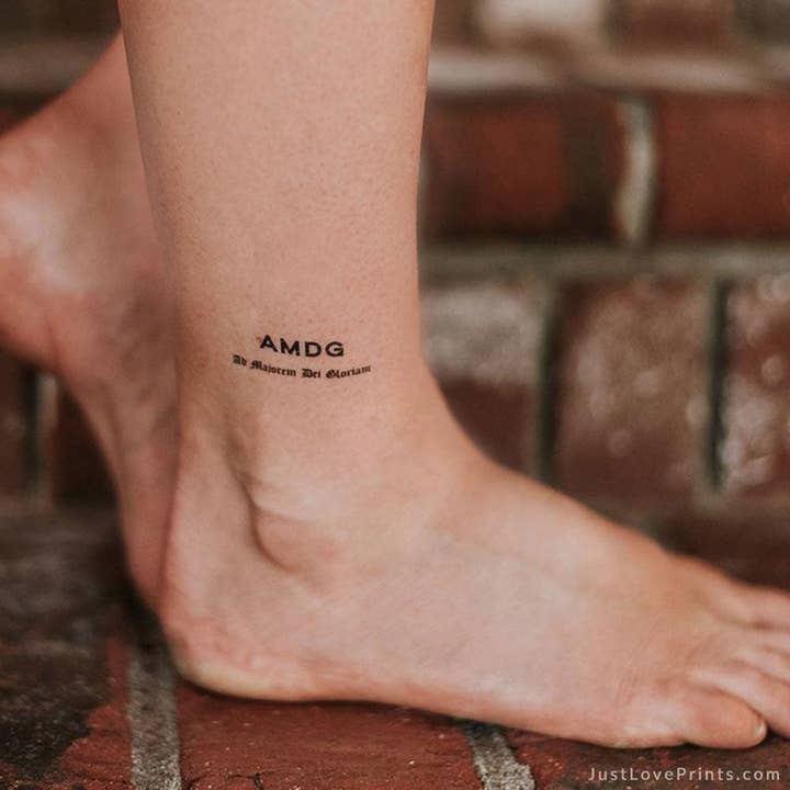 Just Love Prints - Wholesale Temporary Tattoo - "AMDG Collection" Temporary Tattoos