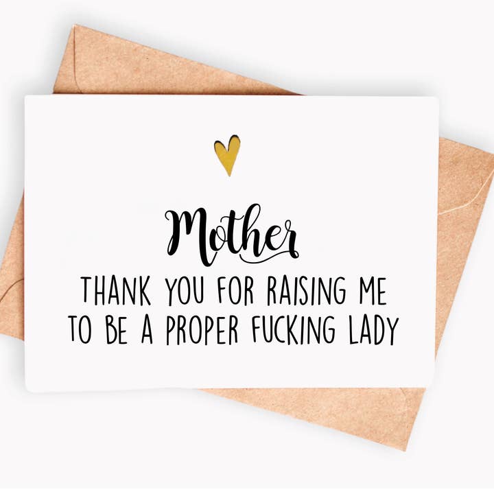 Funny Mother Day card - Thank you for raising me for wholesale by Spicy Cards