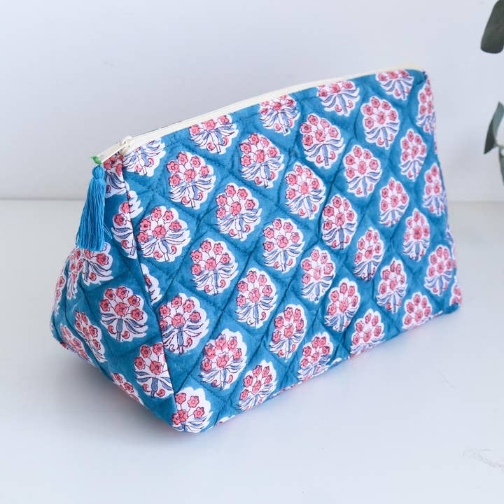Waterproof Quilted Toiletry & Makeup Travel Bag for wholesale by TerraWeaveHome