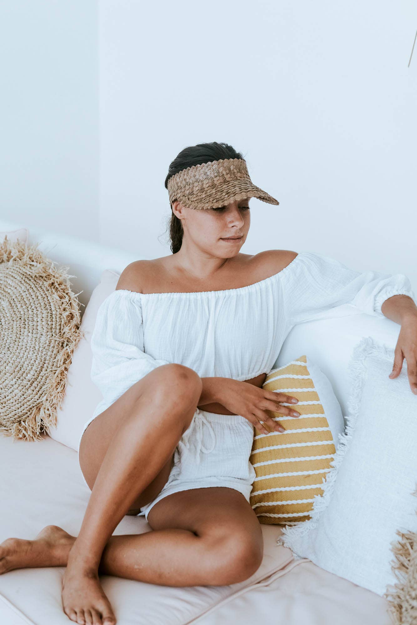 Chasing Rainbows – wholesale Visor – Women's – Straw Sun Visor Summer Hat | Adjustable beach hat7