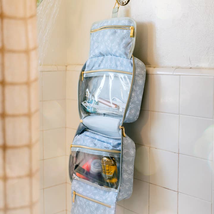 Onyx Outfitters NW - Wholesale Toiletry Bag - Women's - Floral Toiletry Bag Travel Bag with Hanging Hook - Cosmetic