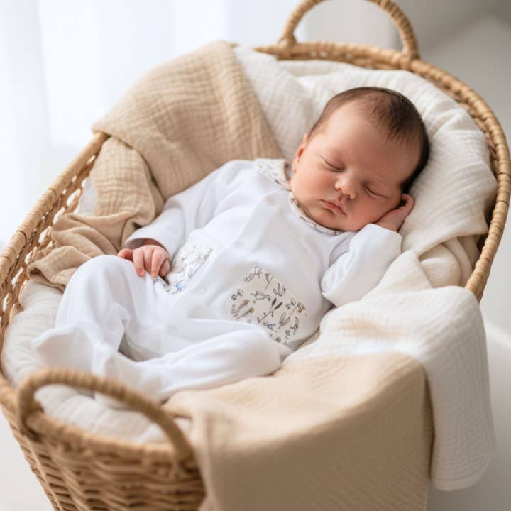 Pijamita Liberty Animali Blu per la vendita all'ingrosso da parte di Sweetpea