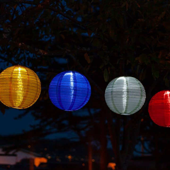 Allsop Home & Garden - Vendita all'ingrosso Luce per esterni/da giardino - Lanterna solare Soji Festival Globe 12" - Blu ceruleo2