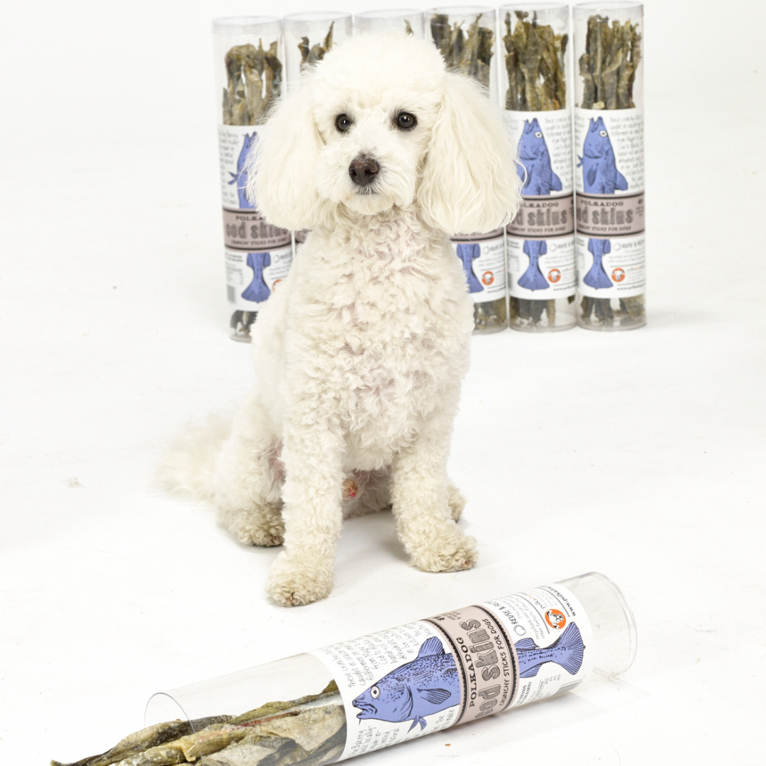 Polkadog - Wholesale Pet Treats - Dog - Cod Skins - 2.5oz Tube - Dog Treats1