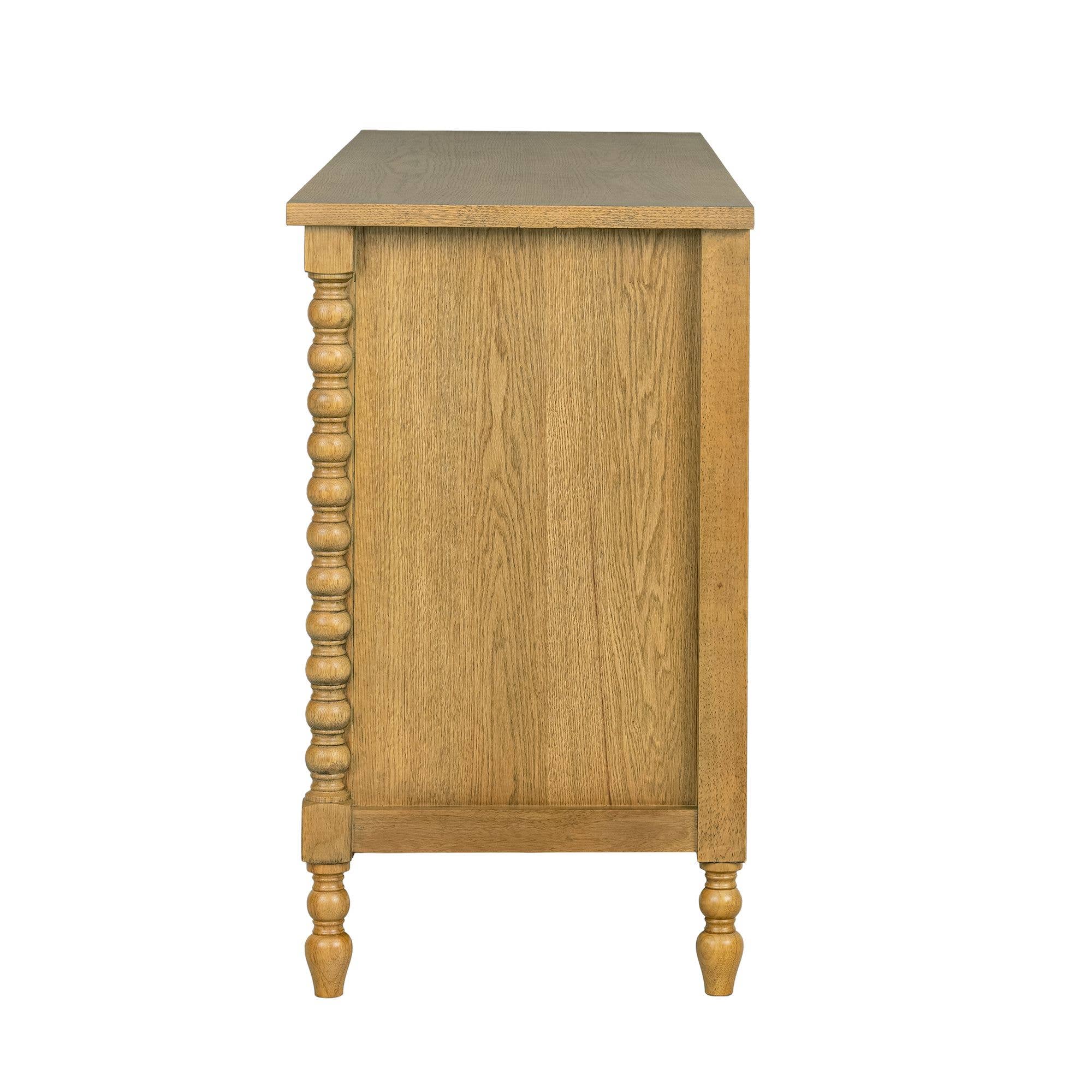 Olliix - Vente Armoire - Commode en bois à grandes broches avec 6 tiroirs de 70" de large, Naturel8