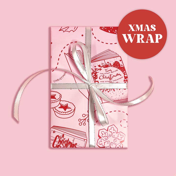 Bookishly (US Duties Paid) - Wholesale Flat Wrap - Bookish Christmas Gift Wrap 100 Sheets1