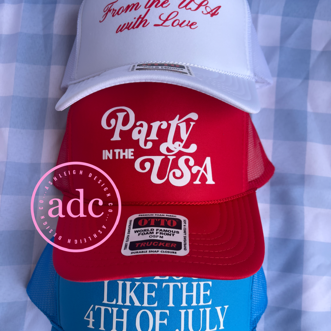 AshleighDesignCo - Wholesale Trucker Hat - Unisex - 'MERICA Trucker Hats1