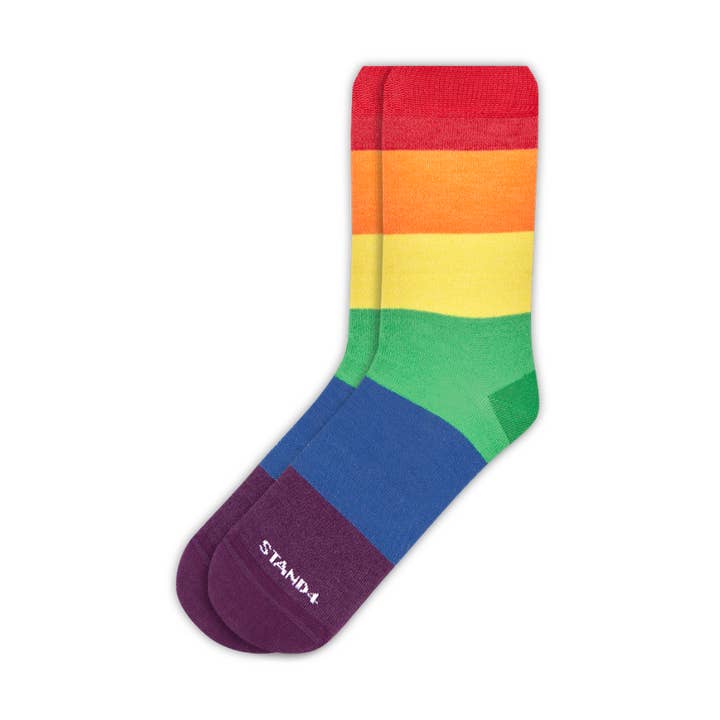Arco-íris Meia de Bambu Pride Rainbow para venda a revendedores na Faire
