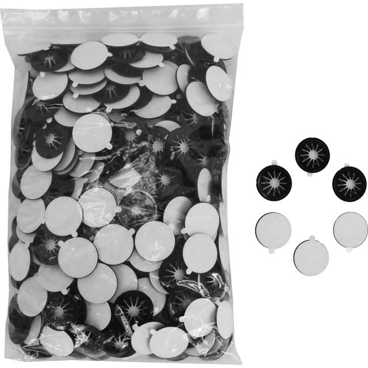 Square Deal Recordings & Supplies - Wholesale Craft Supplies - CD Accessory - Adhesive Backed Black Spider Rosettes / Hubs2