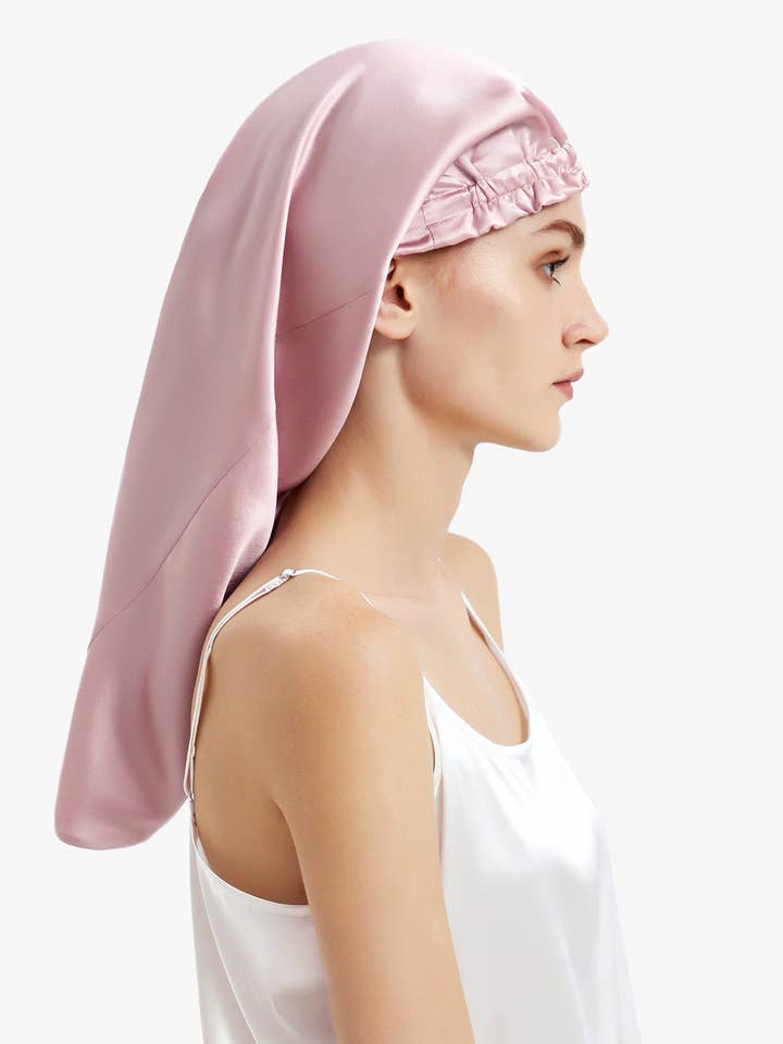 22 MM - Pure Long Silk Hair Bonnet for wholesale by MommeSilk