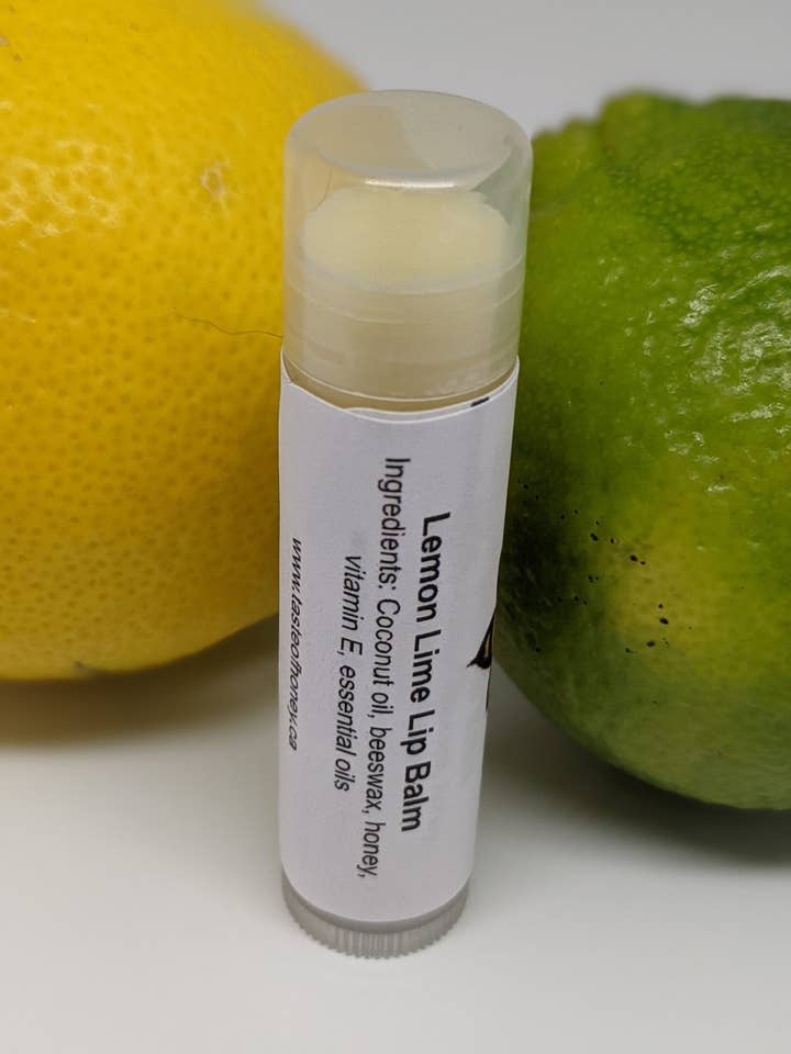 Lemon Lime Lip Balm 3.25 or 5/15.00 for wholesale by Taste of Honey Canada