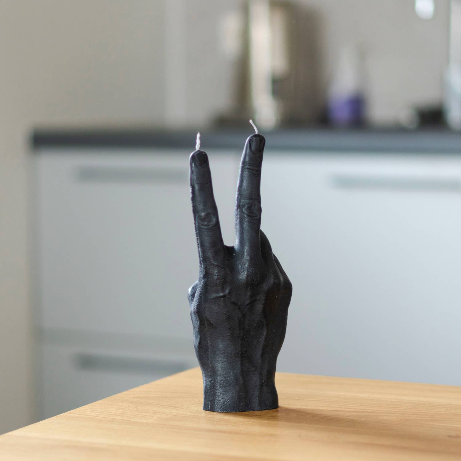 CandleHand (Free Duties for US) - Wholesale Novelty Candle - Peace Candle - 8''Tall - Realistic Skin Texture - 2 Wicks3