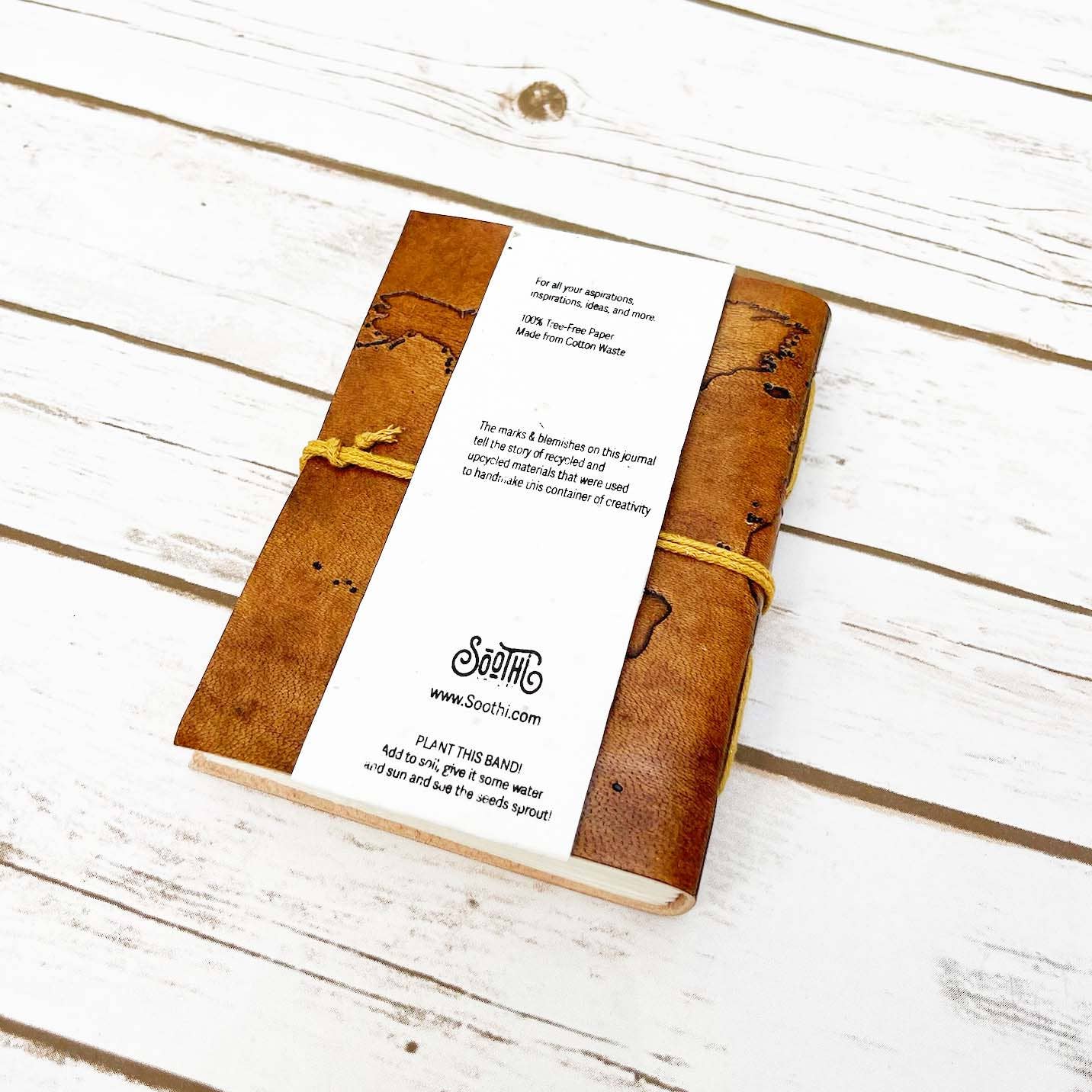 Soothi | Containers Of Creativity – wholesale Journal och dagbok – Världskarta 7x5 Handgjord läder Journal3