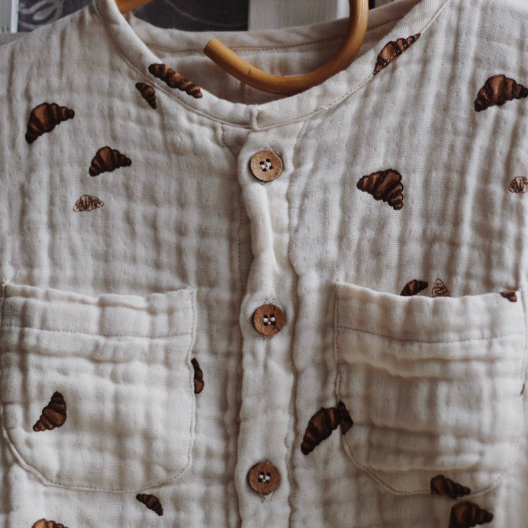 VIBBER pajamas - Croissant mini print for wholesale on Faire12