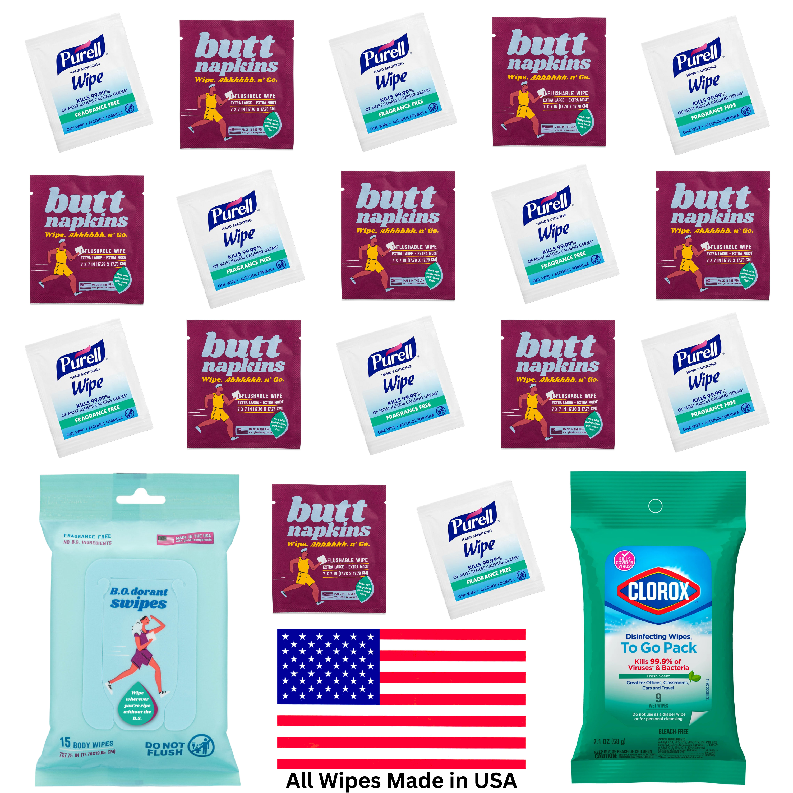 Butt Napkins - Vente Matelas à langer de voyage – bébé - Kit Nettoyage Avant Départ3