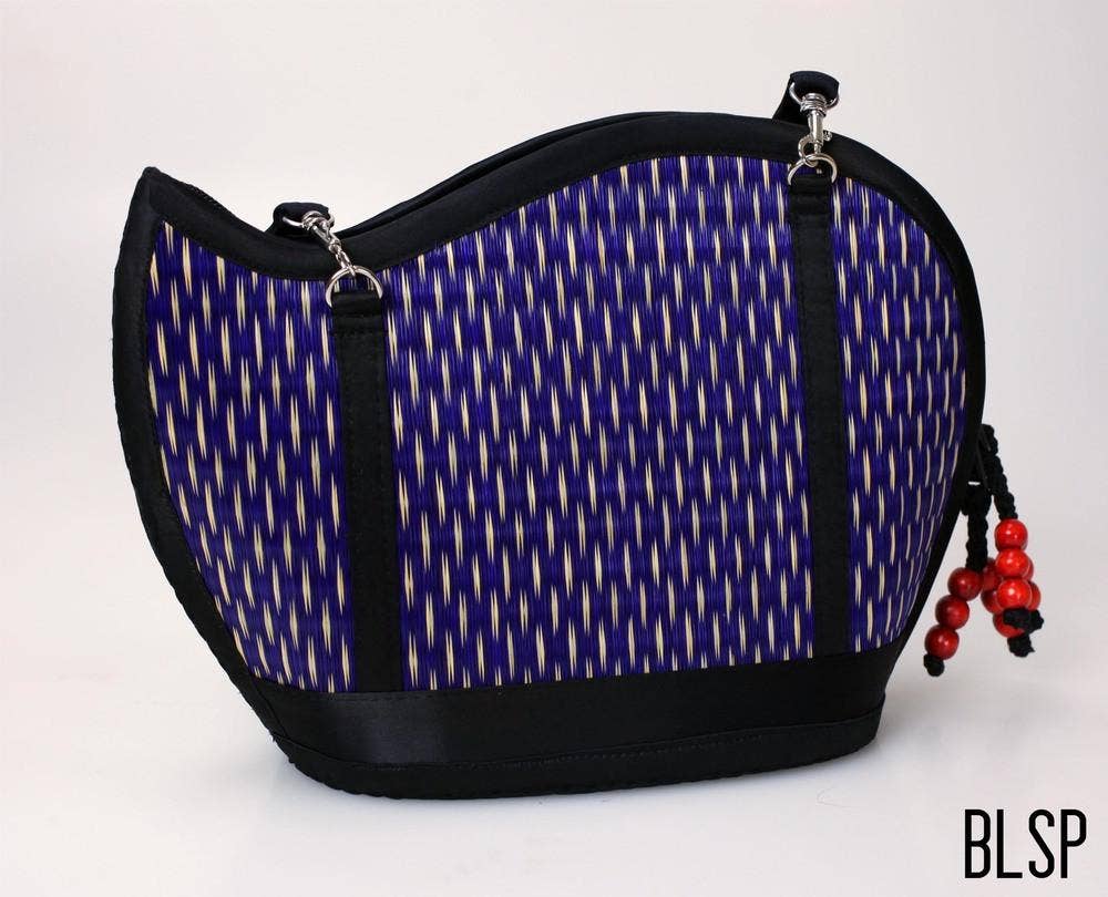 Baskets of Cambodia - Wholesale Crossbody Bag - Women's - Award-Winning Medium Size Asymmetrical Kiri Wave Purse7