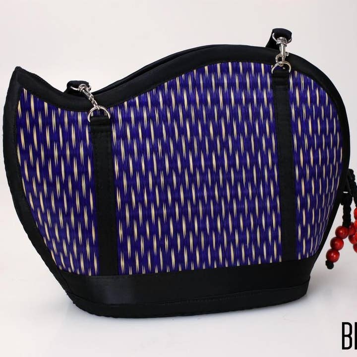 Baskets of Cambodia - Wholesale Crossbody Bag - Women's - Award-Winning Medium Size Asymmetrical Kiri Wave Purse7