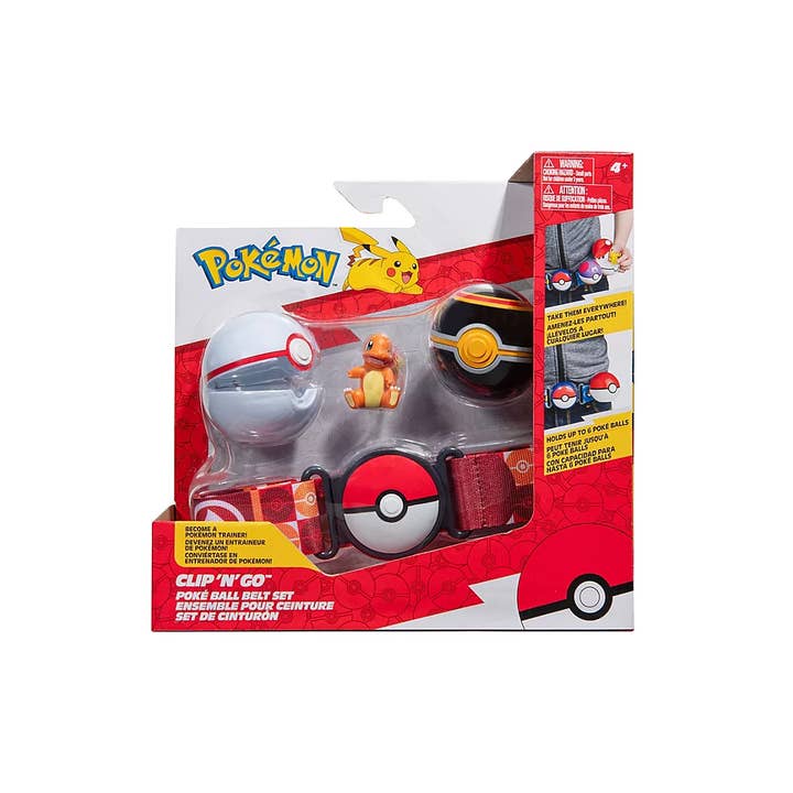 The Zoofy Group , LLC - Wholesale Classic Toy - Kids - POKEMON CLIP N' GO POKE BELT SET ASST.