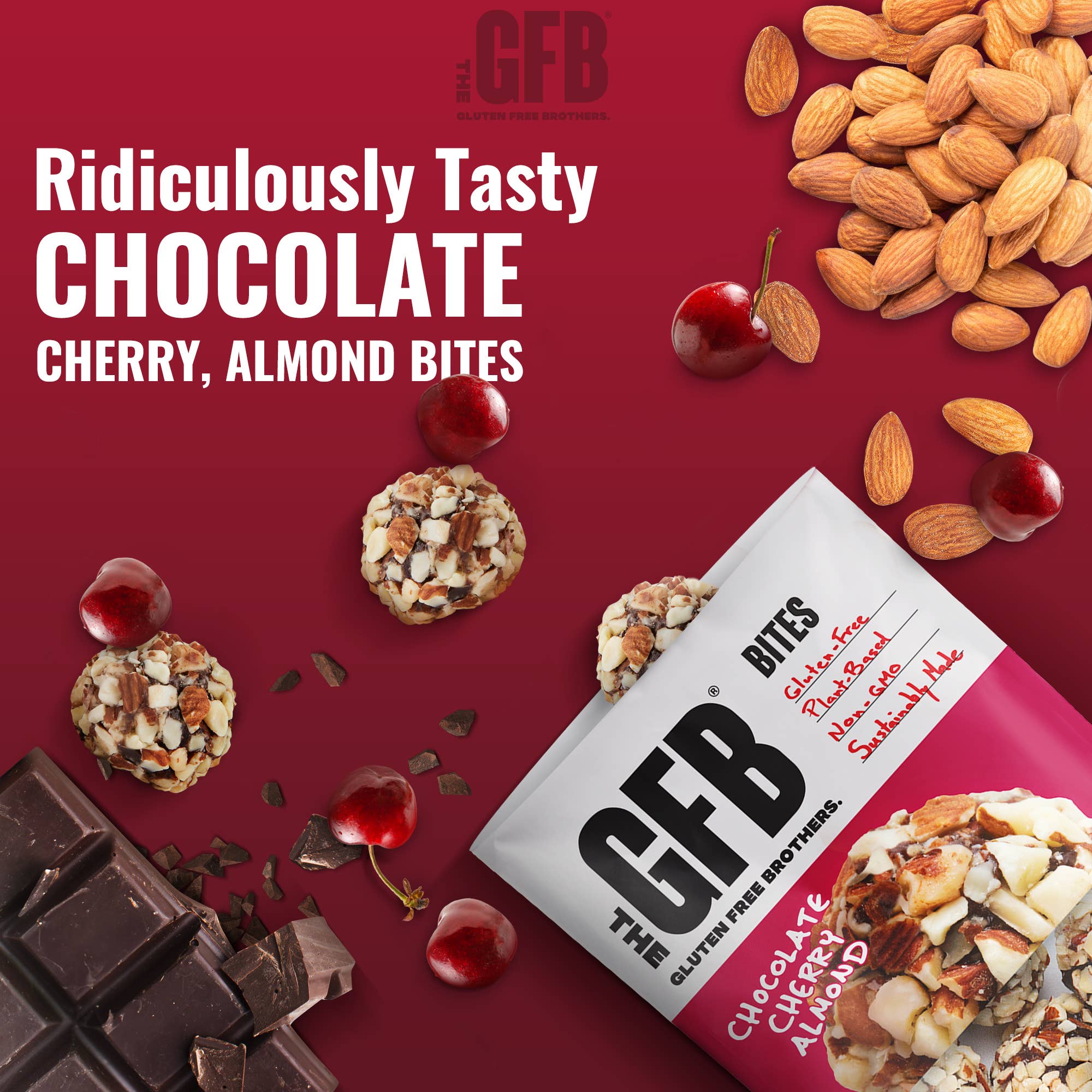 The GFB - Wholesale Snack Bar - Chocolate Cherry Almond Gluten Free Protein Bites3