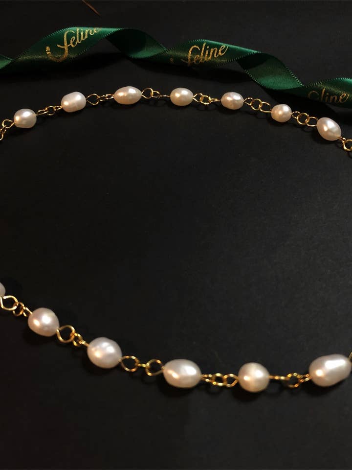 Aurora Pearl Necklace for wholesale by Feline Jewelry Studio Universe