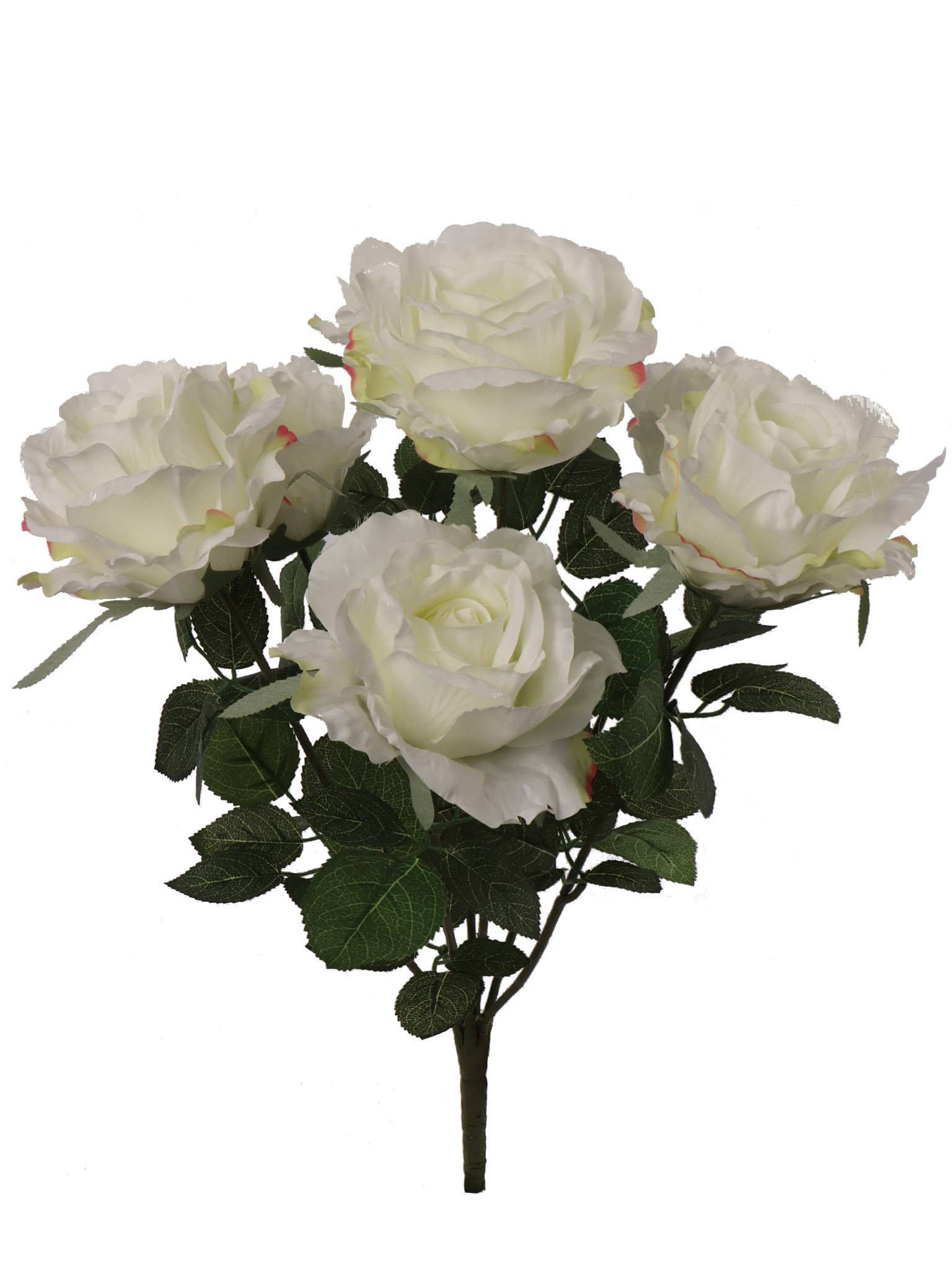 Larksilk - Wholesale Artificial Flowers - Artificial Cream Rose Bush-20"2